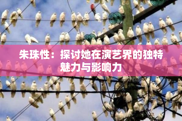 朱珠性：探讨她在演艺界的独特魅力与影响力