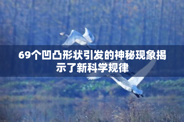 69个凹凸形状引发的神秘现象揭示了新科学规律