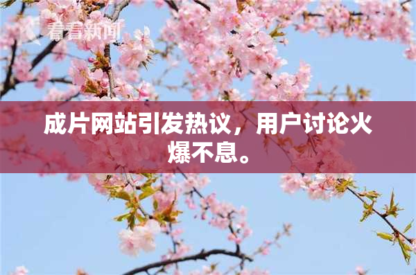 成片网站引发热议，用户讨论火爆不息。