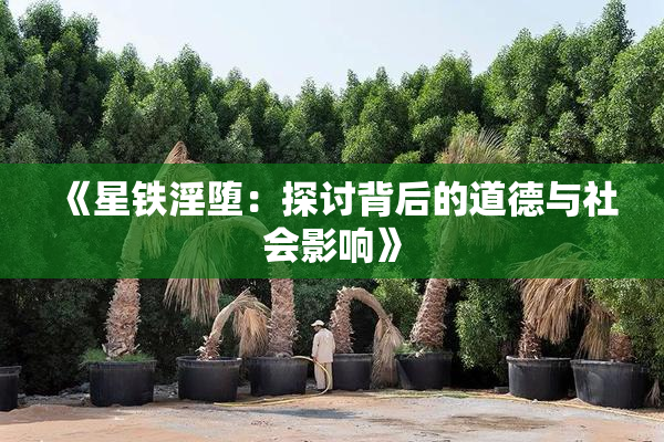 《星铁淫堕：探讨背后的道德与社会影响》