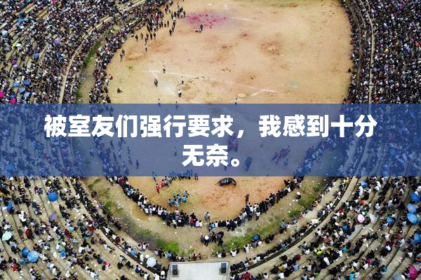 被室友们强行要求，我感到十分无奈。