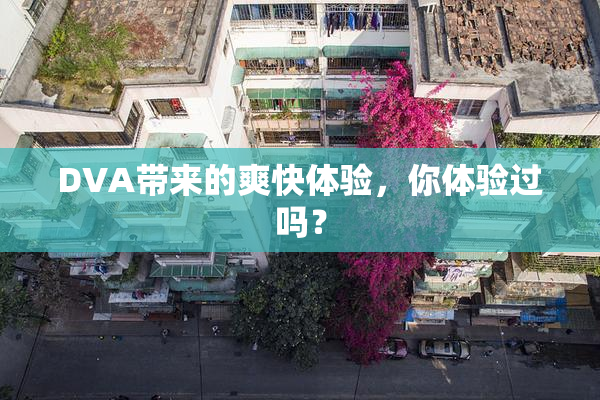 DVA带来的爽快体验，你体验过吗？