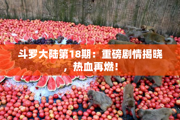 斗罗大陆第18期：重磅剧情揭晓，热血再燃！