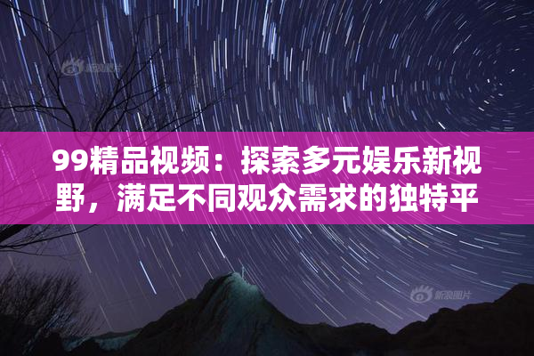 99精品视频：探索多元娱乐新视野，满足不同观众需求的独特平台