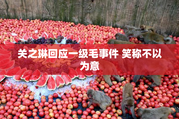 关之琳回应一级毛事件 笑称不以为意