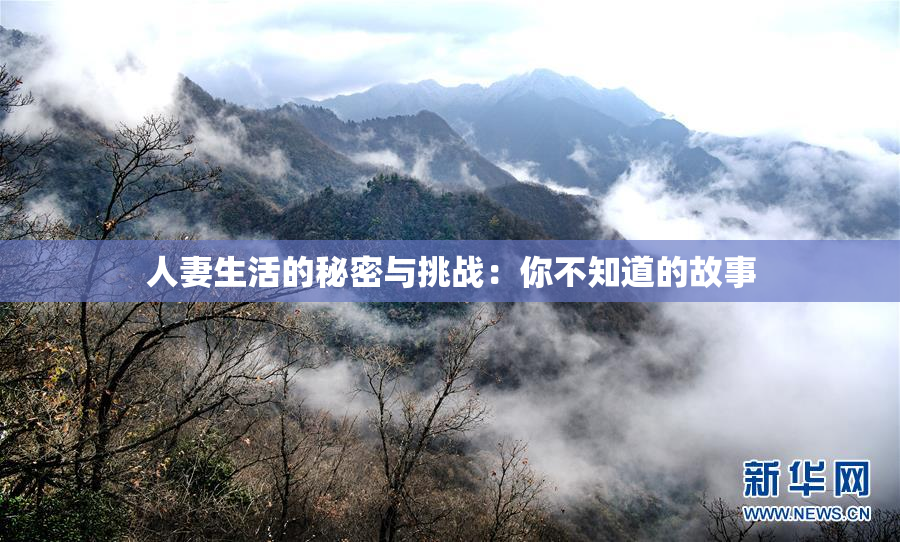 人妻生活的秘密与挑战：你不知道的故事