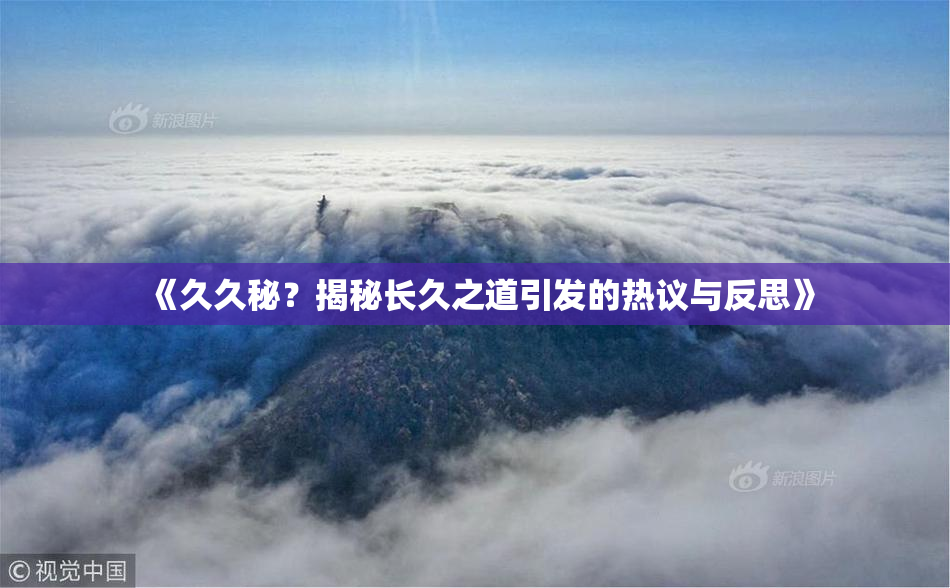 《久久秘？揭秘长久之道引发的热议与反思》