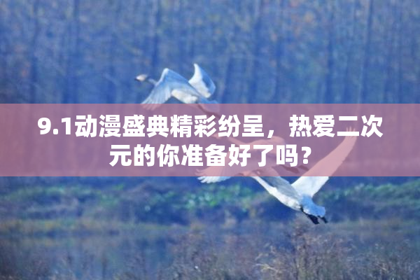 9.1动漫盛典精彩纷呈，热爱二次元的你准备好了吗？