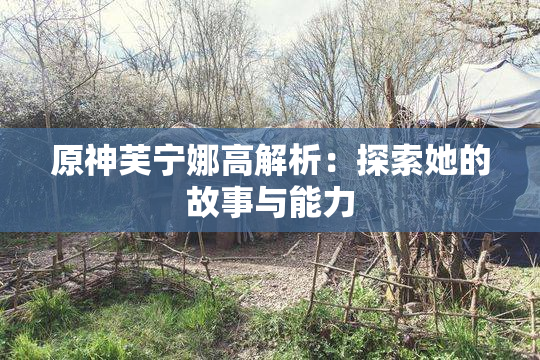 原神芙宁娜高解析：探索她的故事与能力