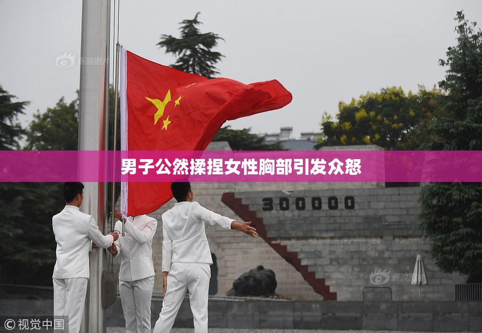 男子公然揉捏女性胸部引发众怒