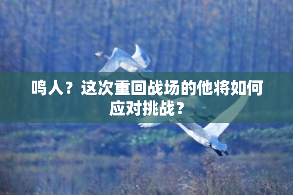 鸣人？这次重回战场的他将如何应对挑战？