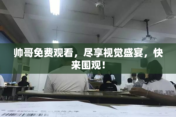 帅哥免费观看，尽享视觉盛宴，快来围观！