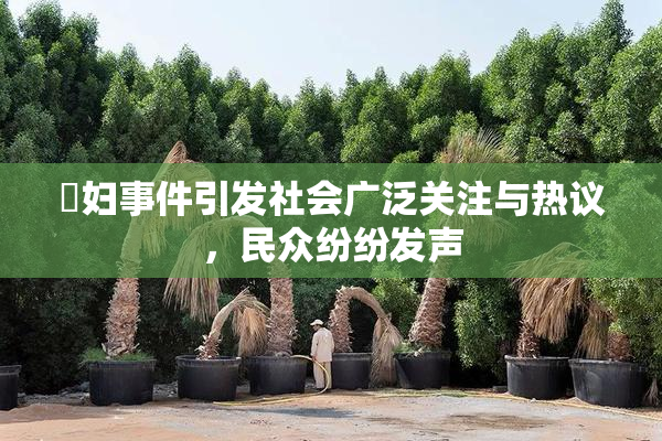 婬妇事件引发社会广泛关注与热议，民众纷纷发声