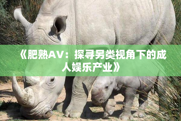 《肥熟AV：探寻另类视角下的成人娱乐产业》