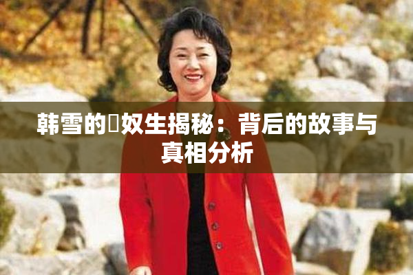 韩雪的婬奴生揭秘：背后的故事与真相分析