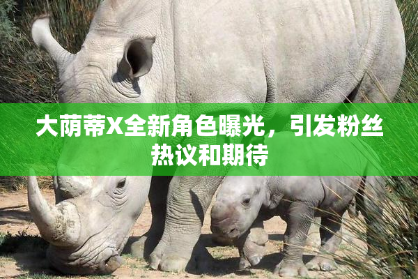大荫蒂X全新角色曝光，引发粉丝热议和期待