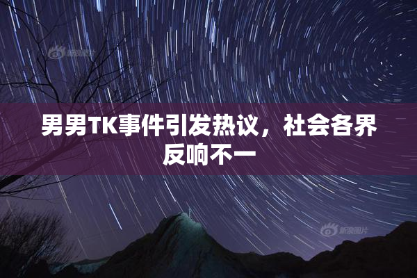 男男TK事件引发热议，社会各界反响不一