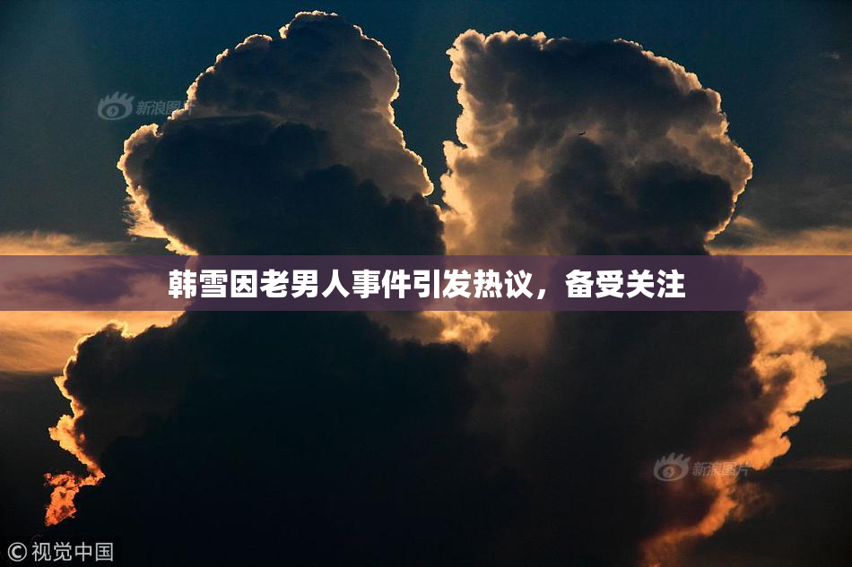 韩雪因老男人事件引发热议，备受关注