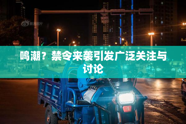 鸣潮？禁令来袭引发广泛关注与讨论