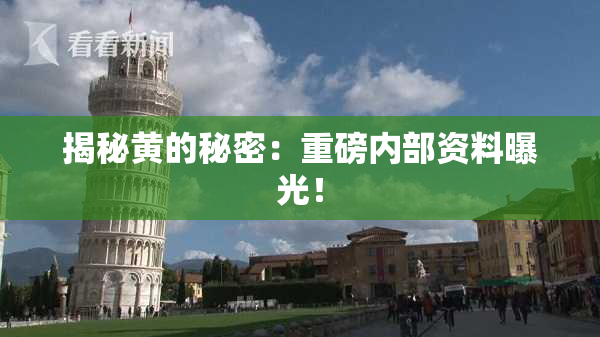 揭秘黄的秘密：重磅内部资料曝光！