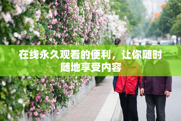 在线永久观看的便利，让你随时随地享受内容