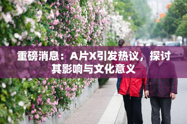 重磅消息：A片X引发热议，探讨其影响与文化意义