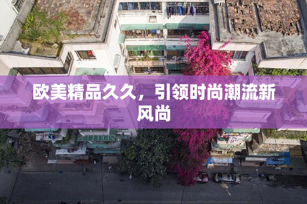 欧美精品久久，引领时尚潮流新风尚