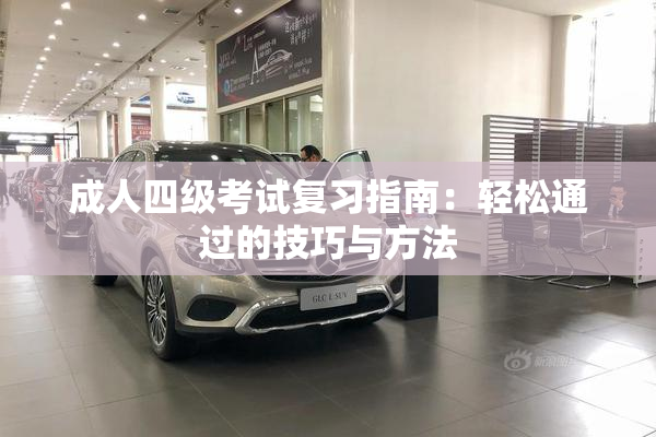 成人四级考试复习指南：轻松通过的技巧与方法