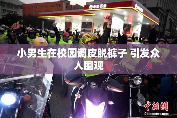 小男生在校园调皮脱裤子 引发众人围观