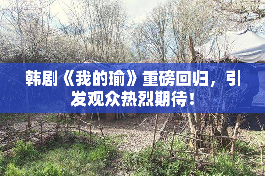韩剧《我的瑜》重磅回归，引发观众热烈期待！