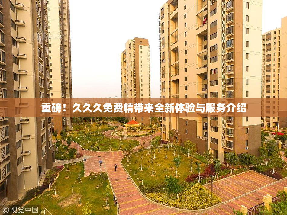 重磅！久久久免费精带来全新体验与服务介绍