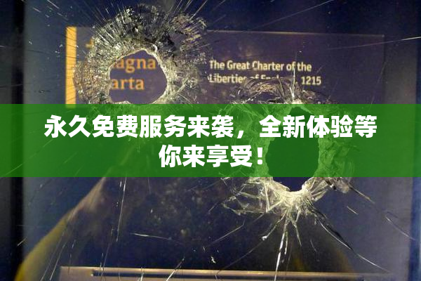 永久免费服务来袭，全新体验等你来享受！