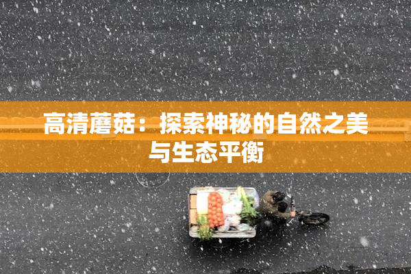 高清蘑菇：探索神秘的自然之美与生态平衡