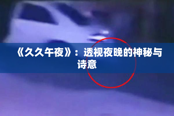 《久久午夜》：透视夜晚的神秘与诗意