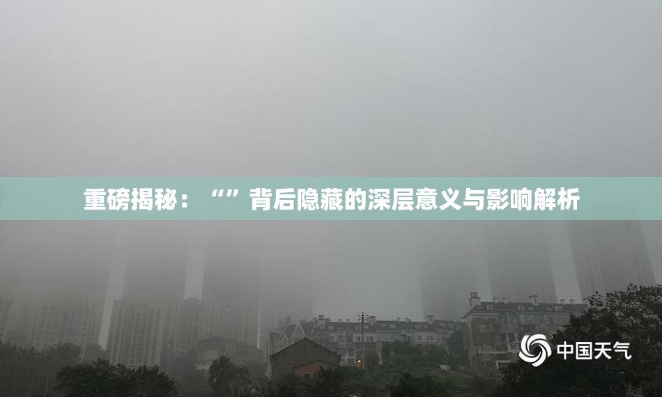 重磅揭秘：“”背后隐藏的深层意义与影响解析