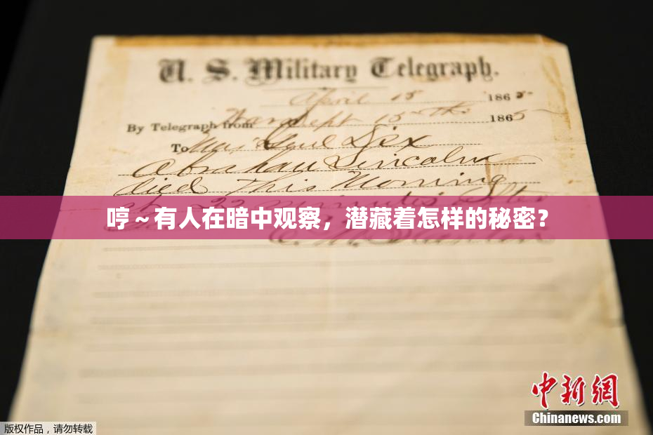 哼～有人在暗中观察，潜藏着怎样的秘密？