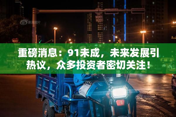 重磅消息：91未成，未来发展引热议，众多投资者密切关注！